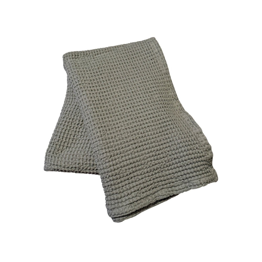 Brooks Brothers Blanket Sage Green EUC Waffle Weave 100 % Cotton Twin 48x72
